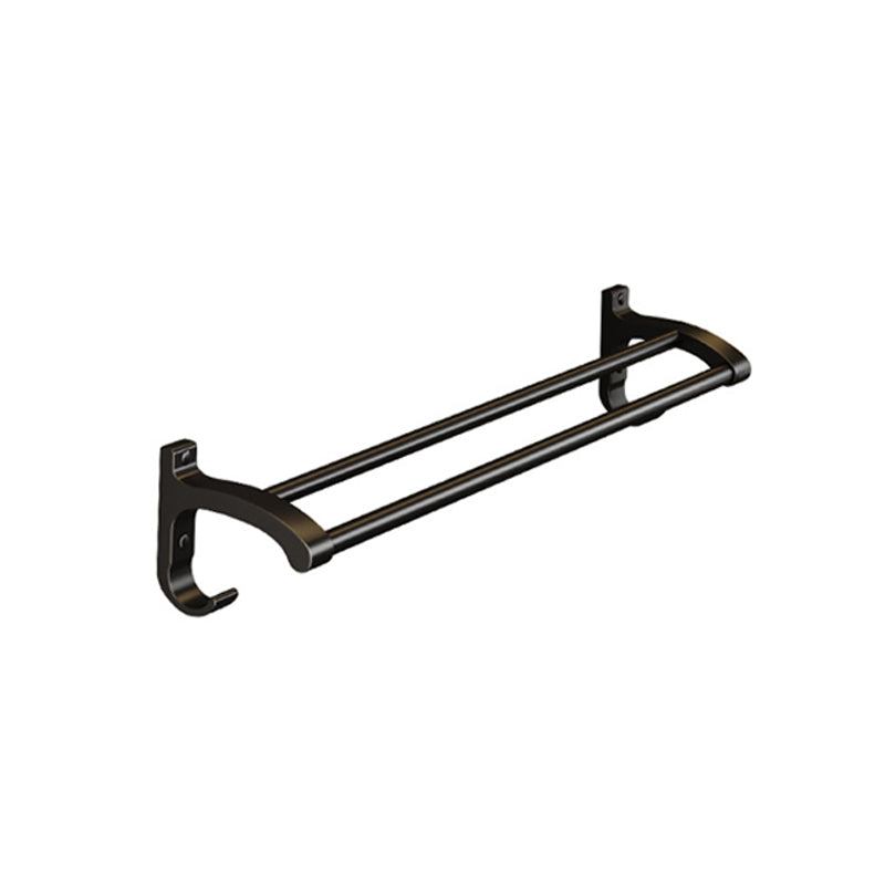 Lisslune | Matt Black 2-piece modern bathroom accessories as a single item or as a set with bath shelf