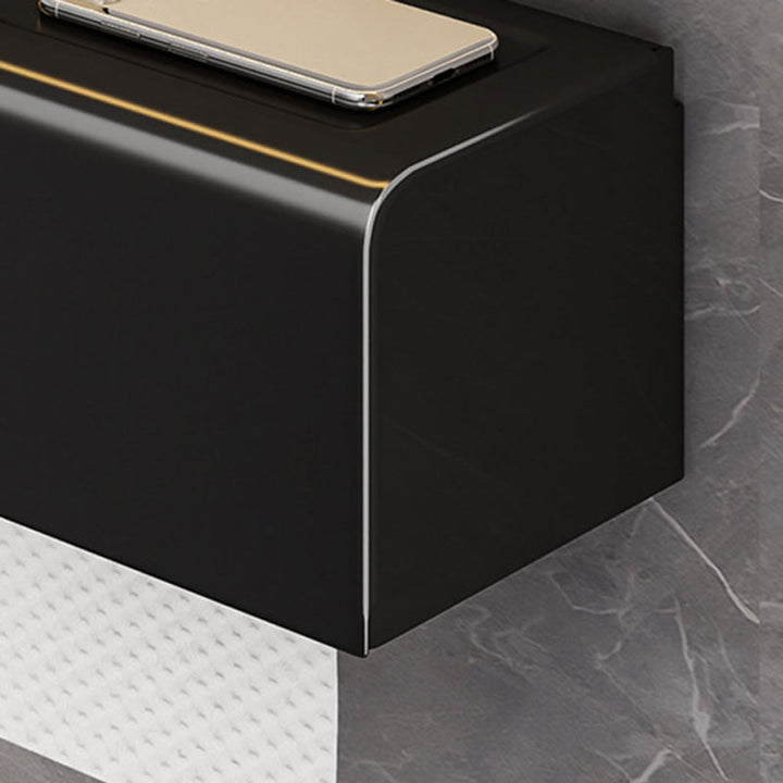 Lisslune | Matt Black 2-piece modern bathroom accessories as a single item or as a set with bath shelf