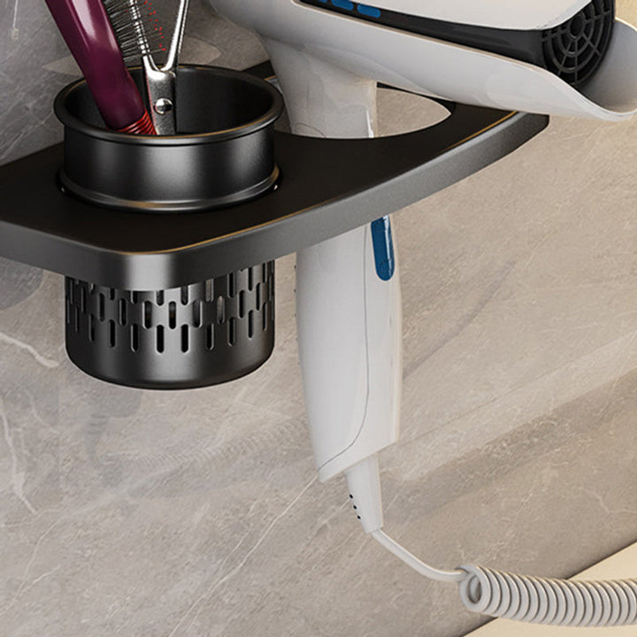 Lisslune | Matt Black 2-piece modern bathroom accessories as a single item or as a set with bath shelf