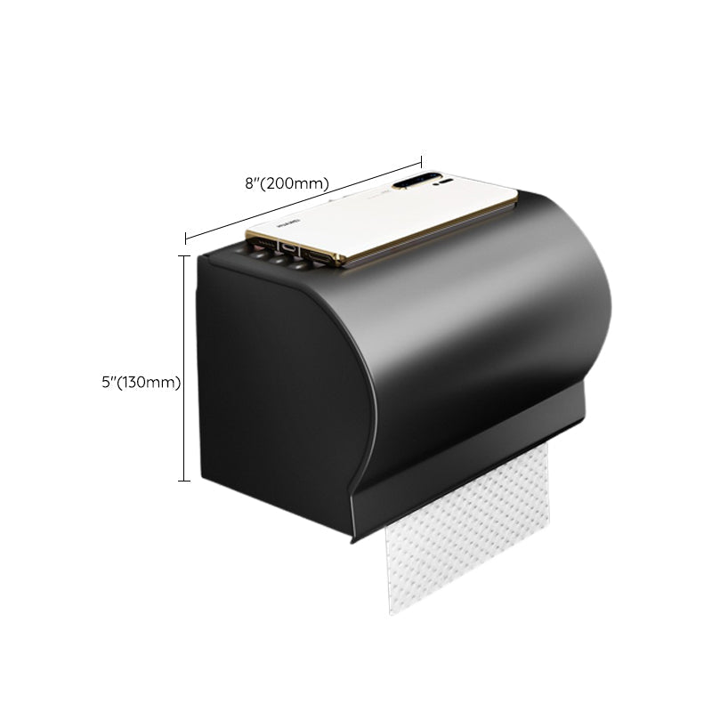 Lisslune | Matt Black 2-piece modern bathroom accessories as a single item or as a set with bath shelf