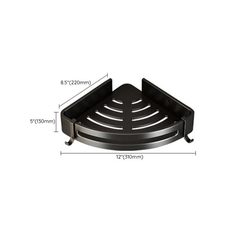 Lisslune | Matt Black 2-piece modern bathroom accessories as a single item or as a set with bath shelf