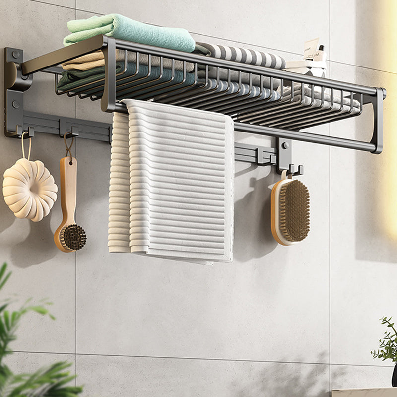Lisslune | Gray bathroom accessories as a single item or as a set with towel holder/bathroom shelf/robe hooks
