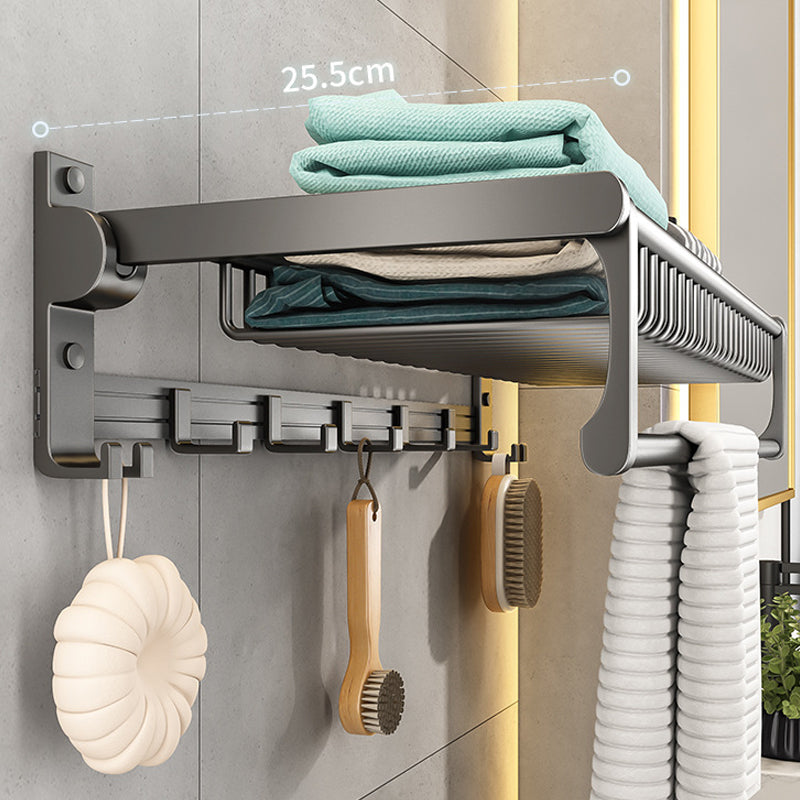 Lisslune | Gray bathroom accessories as a single item or as a set with towel holder/bathroom shelf/robe hooks