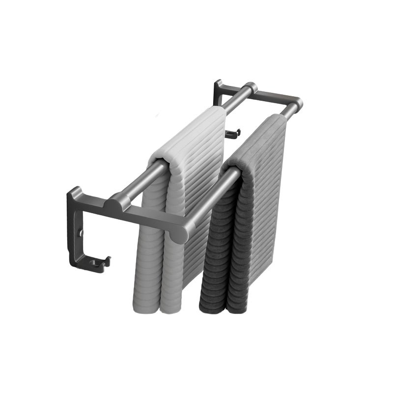 Lisslune | Gray bathroom accessories as a single item or as a set with towel holder/bathroom shelf/robe hooks