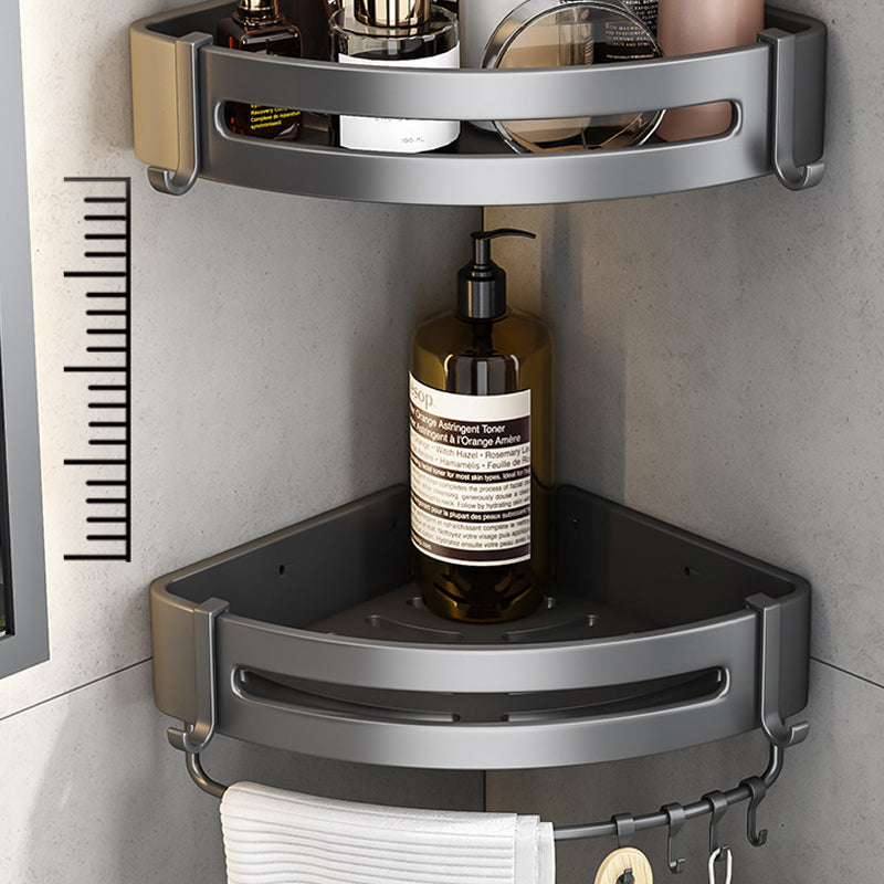 Lisslune | Gray bathroom accessories as a single item or as a set with towel holder/bathroom shelf/robe hooks
