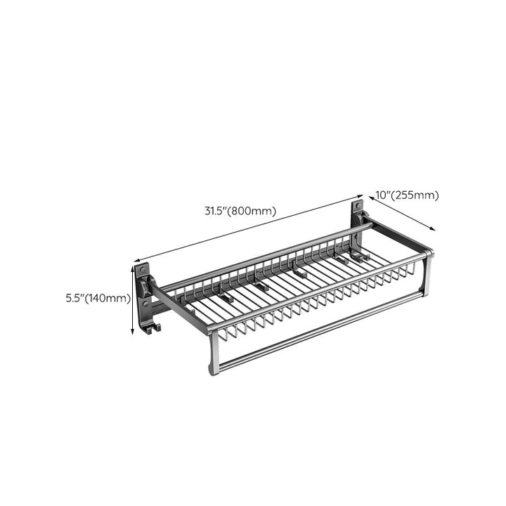 Lisslune | Gray bathroom accessories as a single item or as a set with towel holder/bathroom shelf/robe hooks