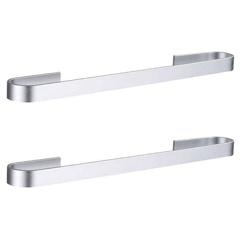 Lisslune | Contemporary 2-piece Bathroom Accessory Set Aluminum Stainless Steel Towel Bar