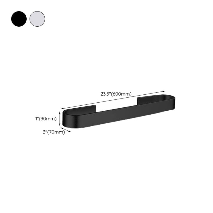 Lisslune | Contemporary 2-piece Bathroom Accessory Set Aluminum Stainless Steel Towel Bar
