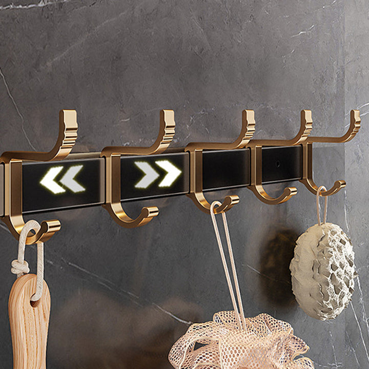 Lisslune | Black and Brass Bathroom Hardware Set Modern Stainless Steel Bathroom Shelf/Towel Holder/Paper Holder