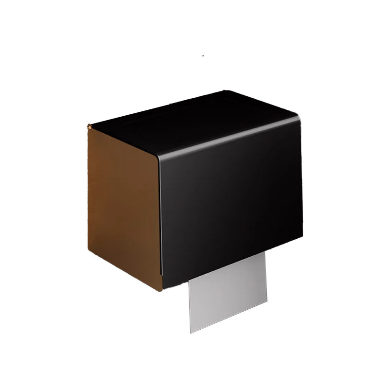 Lisslune | Black and Brass Bathroom Hardware Set Modern Stainless Steel Bathroom Shelf/Towel Holder/Paper Holder