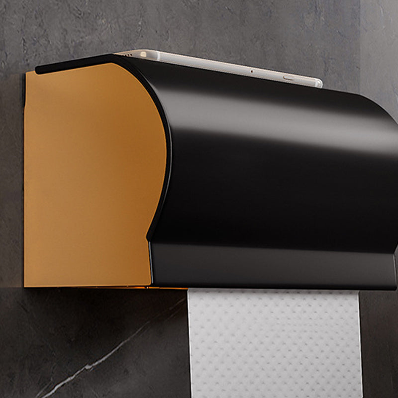 Lisslune | Black and Brass Bathroom Hardware Set Modern Stainless Steel Bathroom Shelf/Towel Holder/Paper Holder
