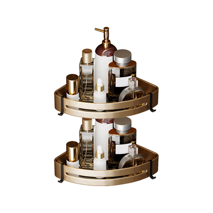 Lisslune | Black and Brass Bathroom Hardware Set Modern Stainless Steel Bathroom Shelf/Towel Holder/Paper Holder