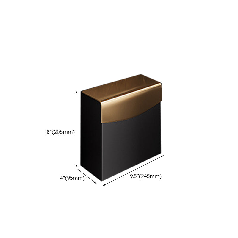 Lisslune | Black and Brass Bathroom Hardware Set Modern Stainless Steel Bathroom Shelf/Towel Holder/Paper Holder