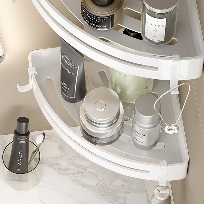 Lisslune | White Bathroom Accessories Set Contemporary Aluminum Bathroom Accessories Kit with Towel Rail