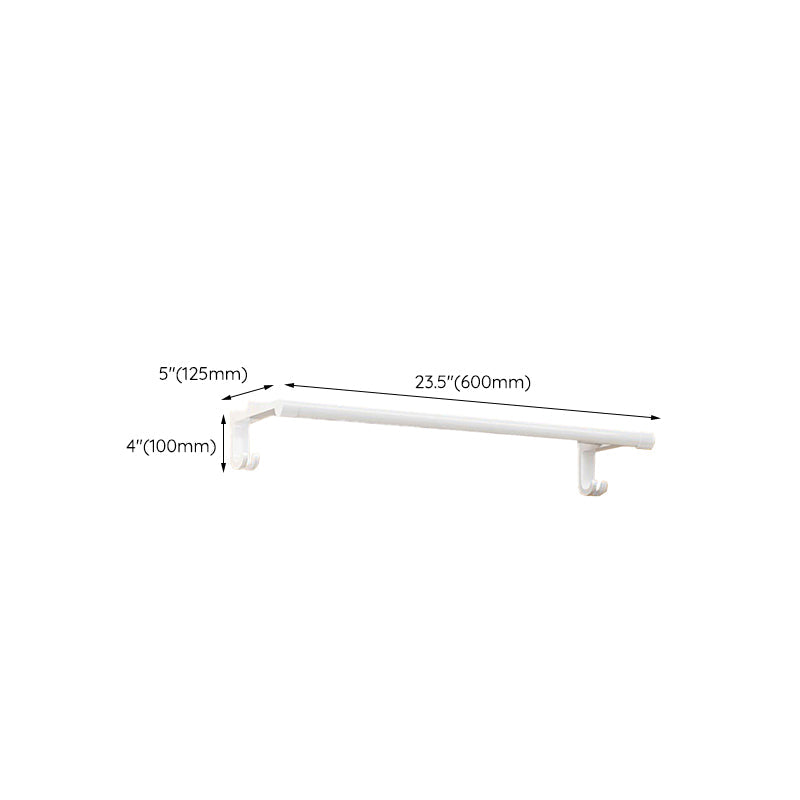 Lisslune | White Bathroom Accessories Set Contemporary Aluminum Bathroom Accessories Kit with Towel Rail