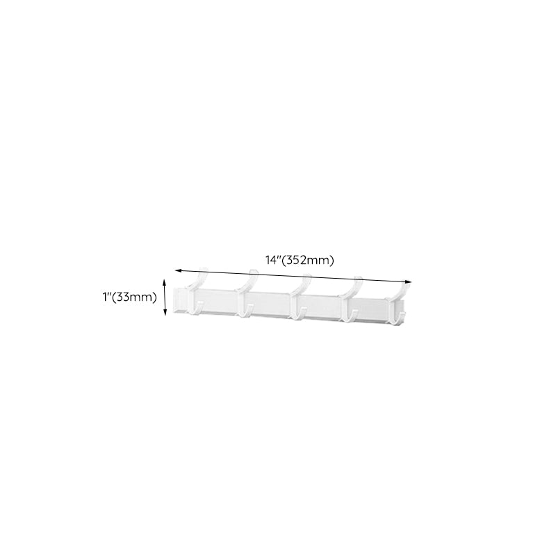 Lisslune | White Bathroom Accessories Set Contemporary Aluminum Bathroom Accessories Kit with Towel Rail