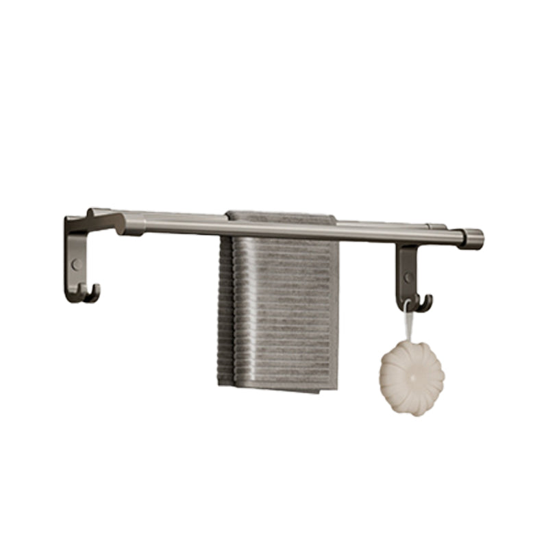 Lisslune | Modern Bathroom Accessories Set in Gray with Bathroom Shelf/Towel Holder/Bathrobe Hook & Paper Holder