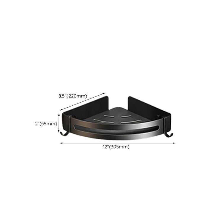Lisslune | Modern Bathroom Accessories Set in Gray with Bathroom Shelf/Towel Holder/Bathrobe Hook & Paper Holder