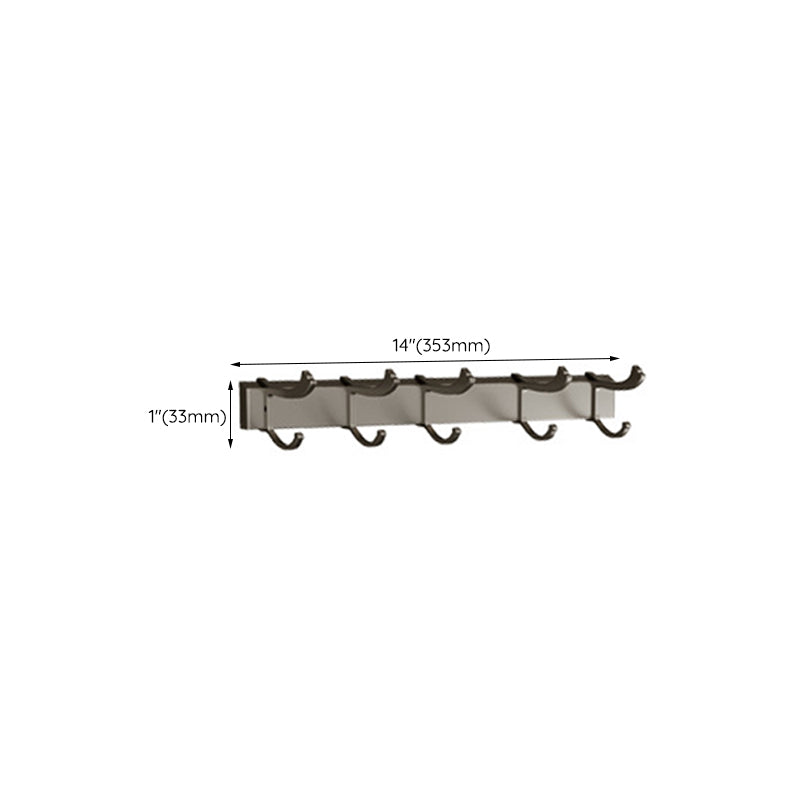 Lisslune | Modern Bathroom Accessories Set in Gray with Bathroom Shelf/Towel Holder/Bathrobe Hook & Paper Holder
