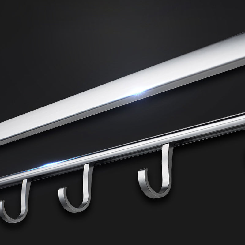 Lisslune | Contemporary bathroom accessory set made of aluminum with towel holder/bath shelf