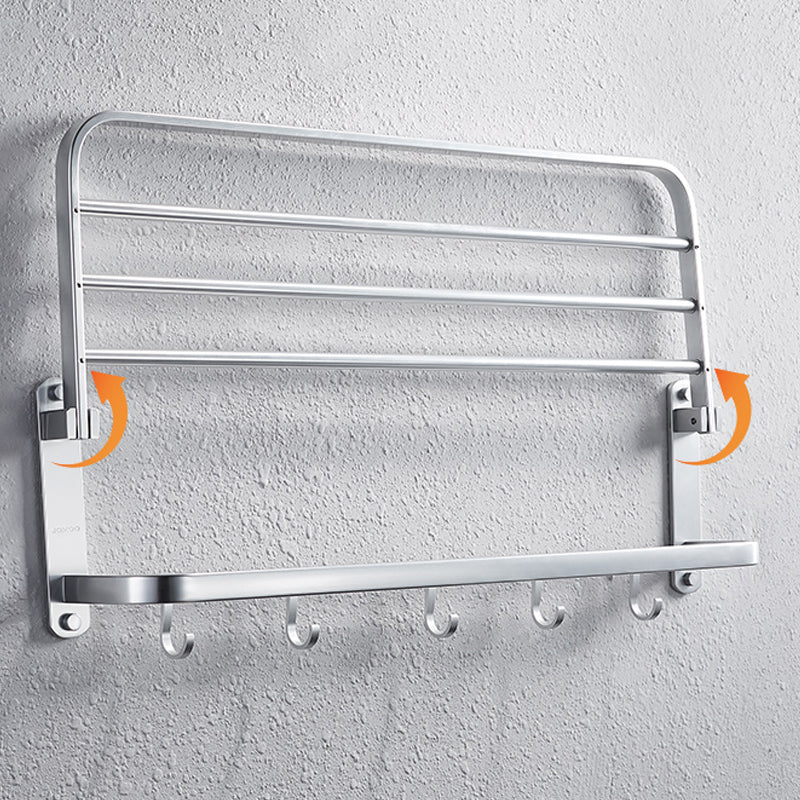 Lisslune | Contemporary bathroom accessory set made of aluminum with towel holder/bath shelf