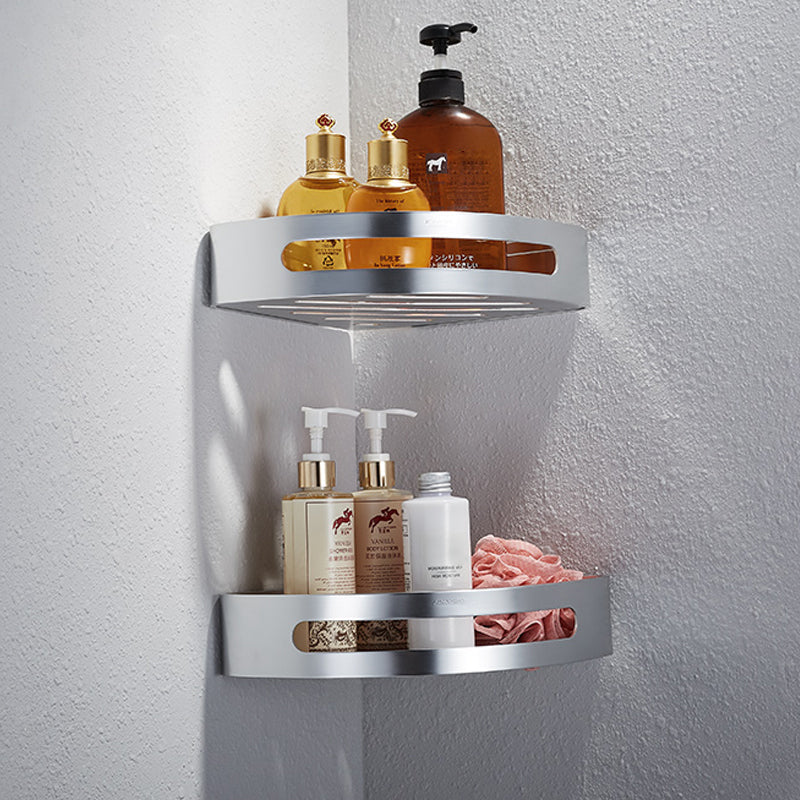 Lisslune | Contemporary bathroom accessory set made of aluminum with towel holder/bath shelf