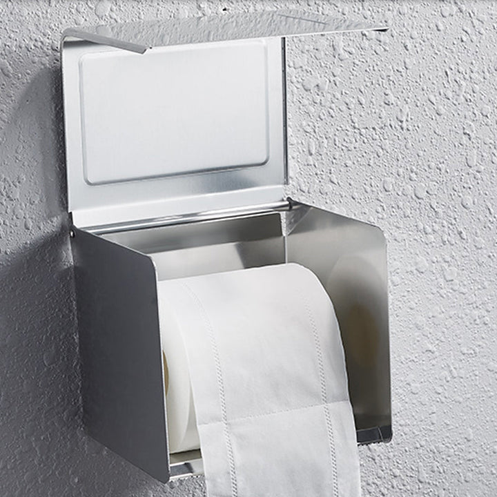 Lisslune | Contemporary bathroom accessory set made of aluminum with towel holder/bath shelf
