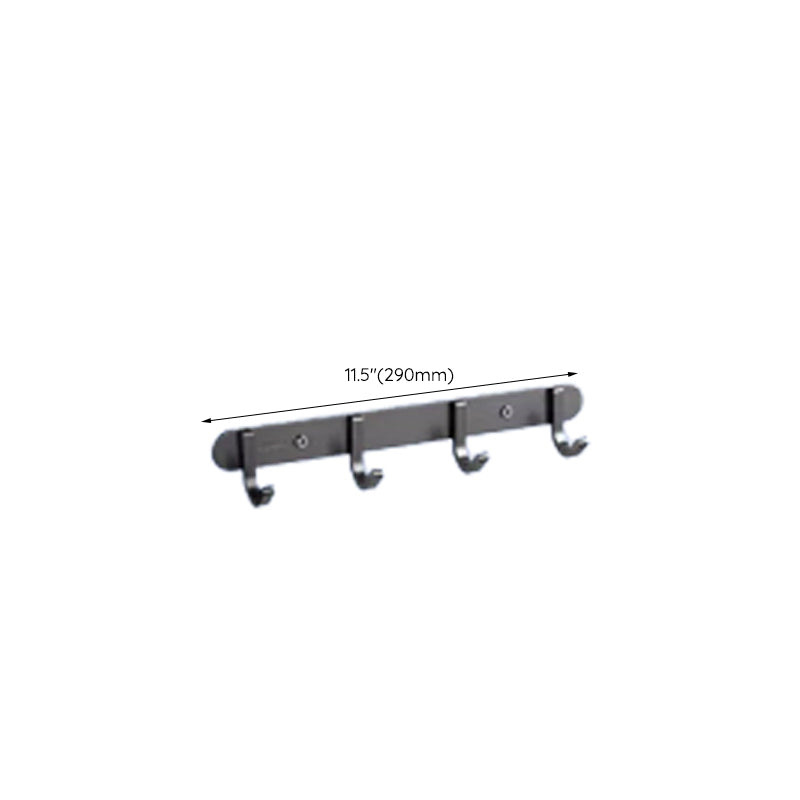 Lisslune | Contemporary bathroom accessory set made of aluminum with towel holder/bath shelf