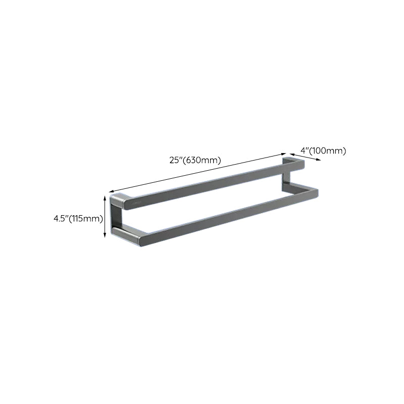 Lisslune | Contemporary bathroom accessory set made of aluminum with towel holder/bath shelf