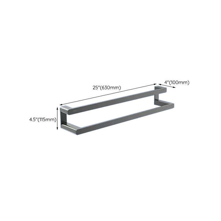 Lisslune | Contemporary bathroom accessory set made of aluminum with towel holder/bath shelf