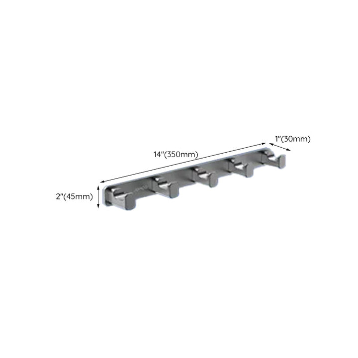 Lisslune | Contemporary bathroom accessory set made of aluminum with towel holder/bath shelf