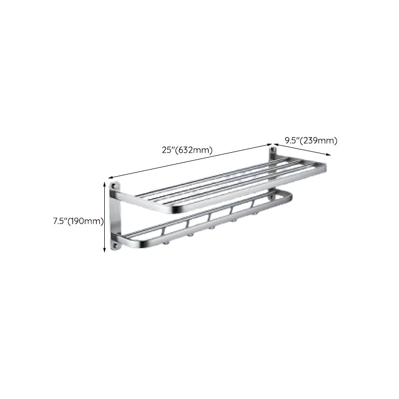 Lisslune | Contemporary bathroom accessory set made of aluminum with towel holder/bath shelf