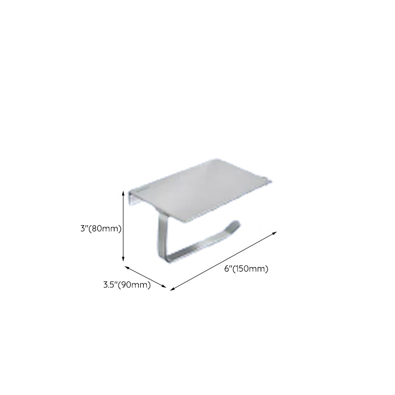 Lisslune | Contemporary bathroom accessory set made of aluminum with towel holder/bath shelf