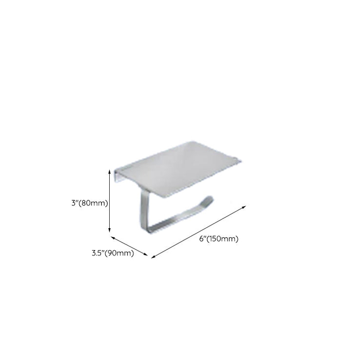 Lisslune | Contemporary bathroom accessory set made of aluminum with towel holder/bath shelf