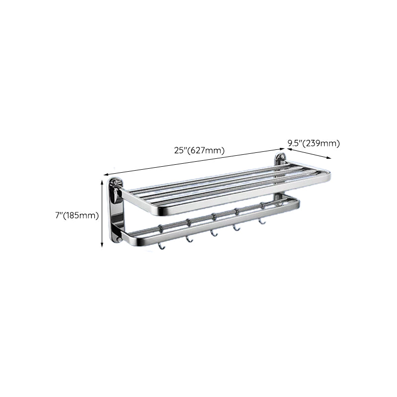 Lisslune | Contemporary bathroom accessory set made of aluminum with towel holder/bath shelf