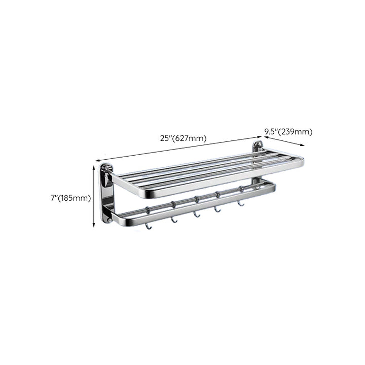 Lisslune | Contemporary bathroom accessory set made of aluminum with towel holder/bath shelf