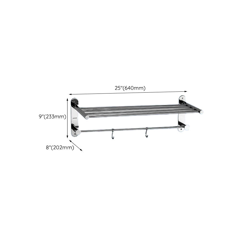 Lisslune | Contemporary bathroom accessory set made of aluminum with towel holder/bath shelf