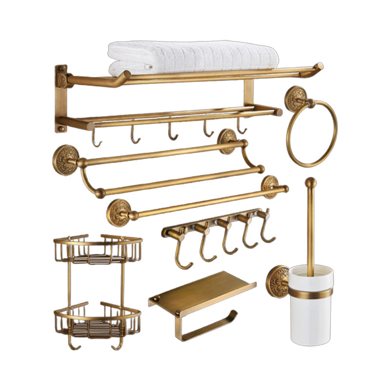 Lisslune | Traditional Bathroom Accessory Set Gold Paper Holder Bathroom Set