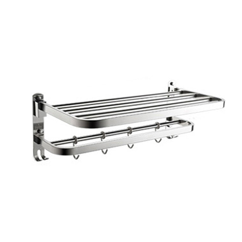 Lisslune | Polished Chrome Modern Bathroom Accessory Set in Stainless Steel with Bath Shelf/Towel Rail