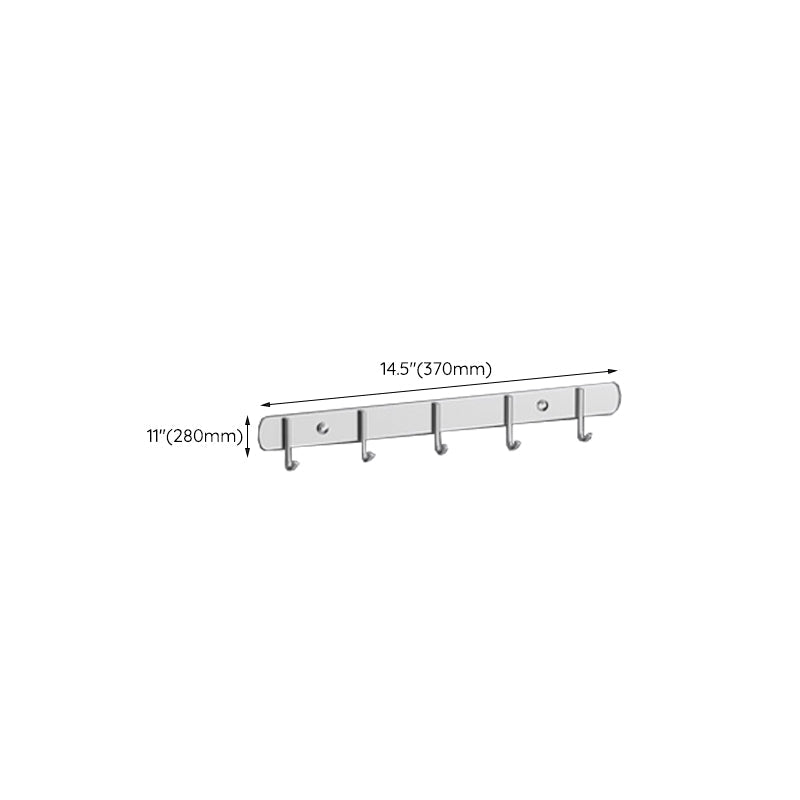 Lisslune | Polished Chrome Modern Bathroom Accessory Set in Stainless Steel with Bath Shelf/Towel Rail
