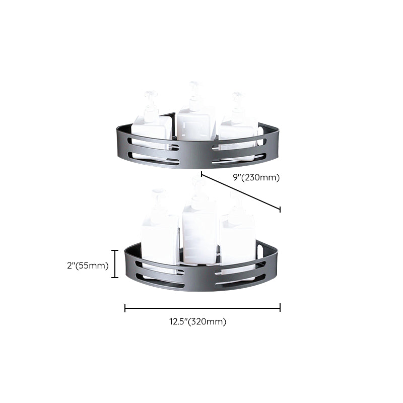Lisslune | Matt gray bathroom accessory set bathroom shelf/towel holder & paper holder included
