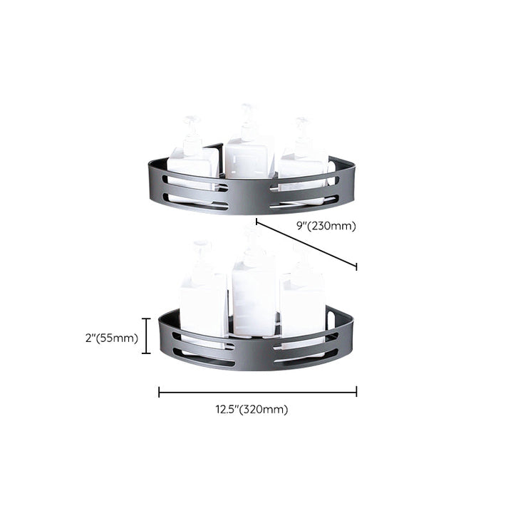 Lisslune | Matt gray bathroom accessory set bathroom shelf/towel holder & paper holder included