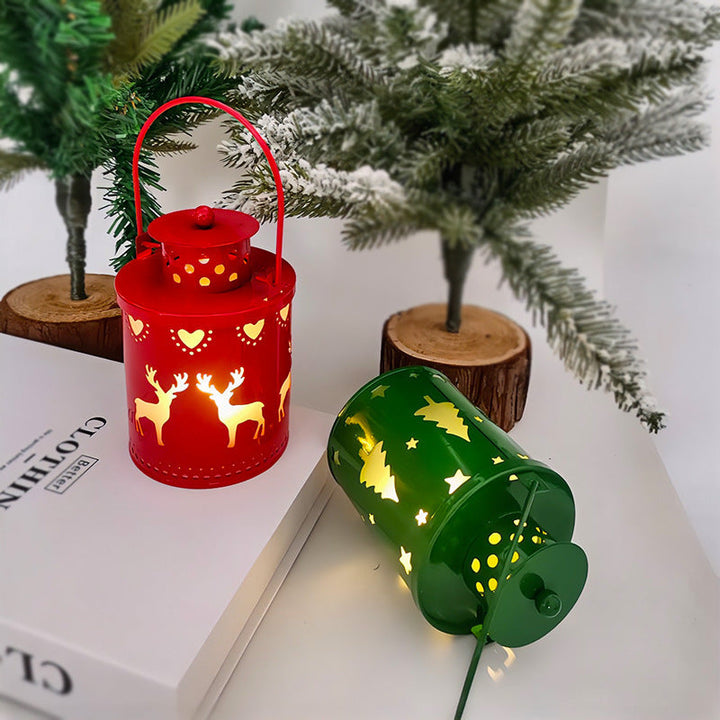 Lisslune | Electronic Christmas Candle with Flickering LED Light – Decorative Iron Candle Holder for Indoor