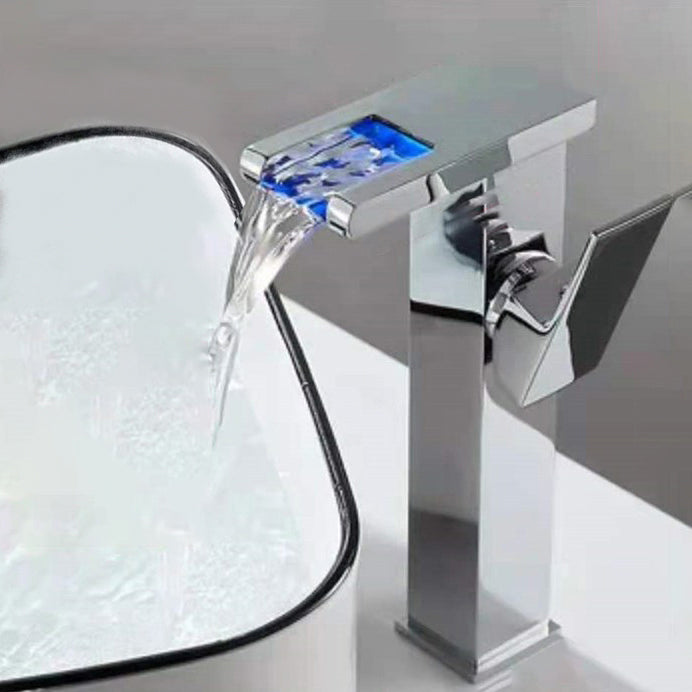 Lisslune | Single-Handle Sink Faucet 1-Hole Widely Used Bathroom Sink Faucet with LED Lighting