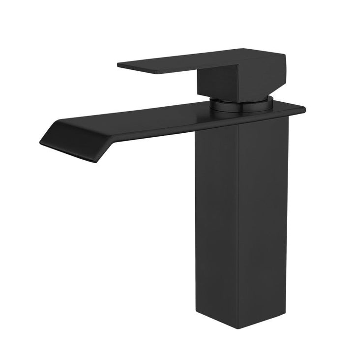 Lisslune | Industrial Vessels Faucet Stainless Steel Lever Handles Waterfall Spout Bathroom Faucet