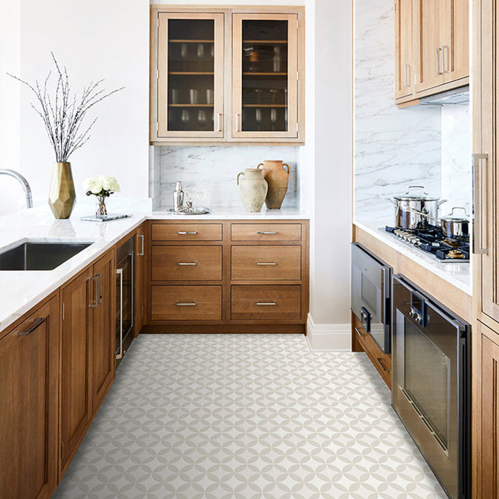 Lisslune | Square Indoor Vinyl Flooring Peel and Stick Coin Hole Graphic Waterproof Vinyl Flooring