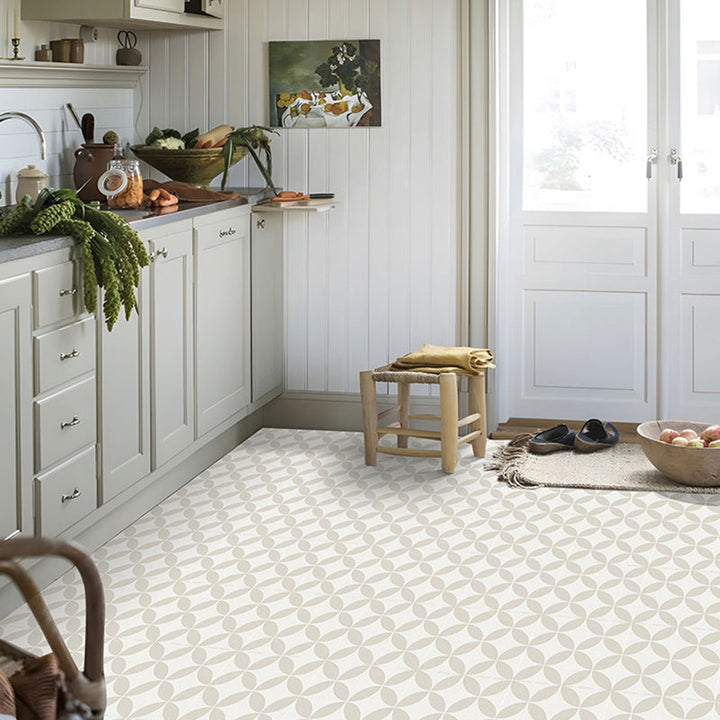 Lisslune | Square Indoor Vinyl Flooring Peel and Stick Coin Hole Graphic Waterproof Vinyl Flooring