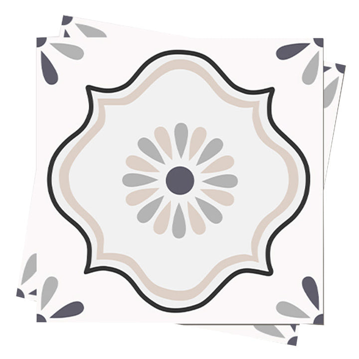 Lisslune | Square Indoor Vinyl Flooring Self-adhesive Flower Pattern Waterproof Vinyl Flooring