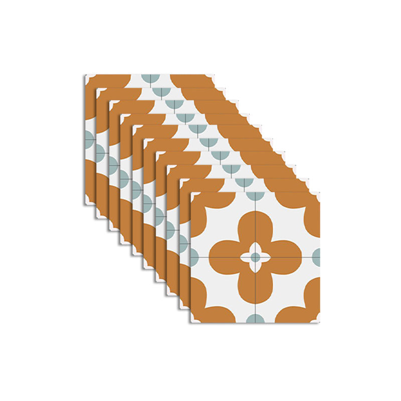 Lisslune | Square Inner Layer Vinyl Flooring Floral Pattern Peel and Stick Waterproof Vinyl Flooring