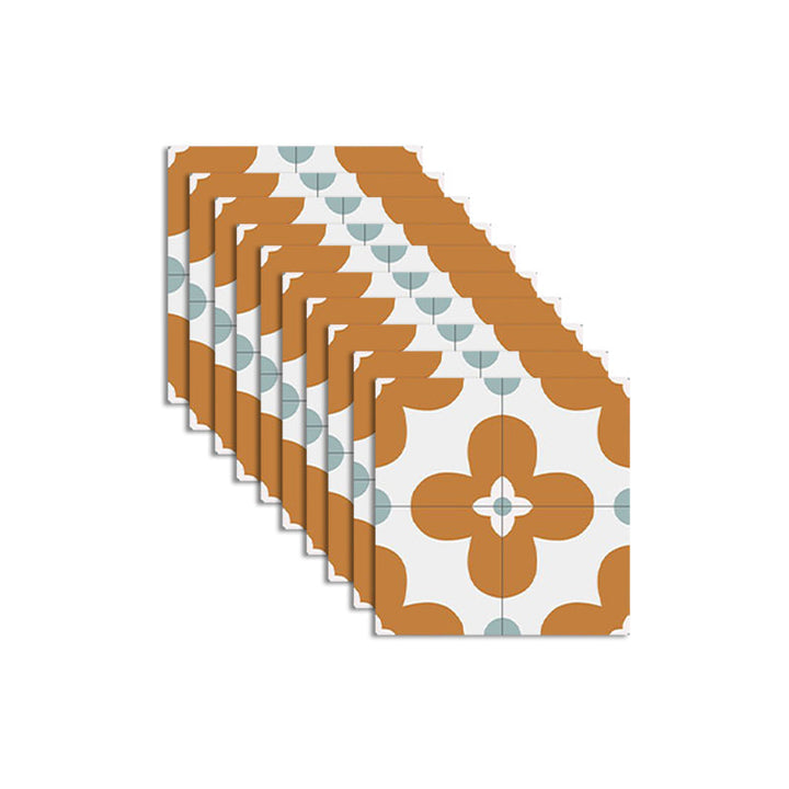 Lisslune | Square Inner Layer Vinyl Flooring Floral Pattern Peel and Stick Waterproof Vinyl Flooring